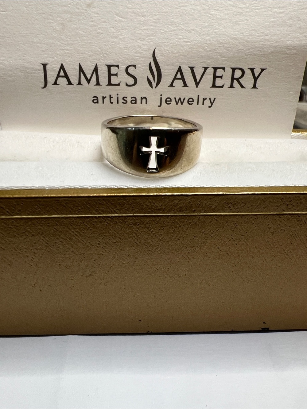James Avery Silver Cross Signet Ring - Silver